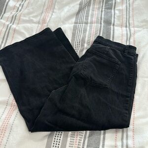 J Crew Rayner wide leg black jeans